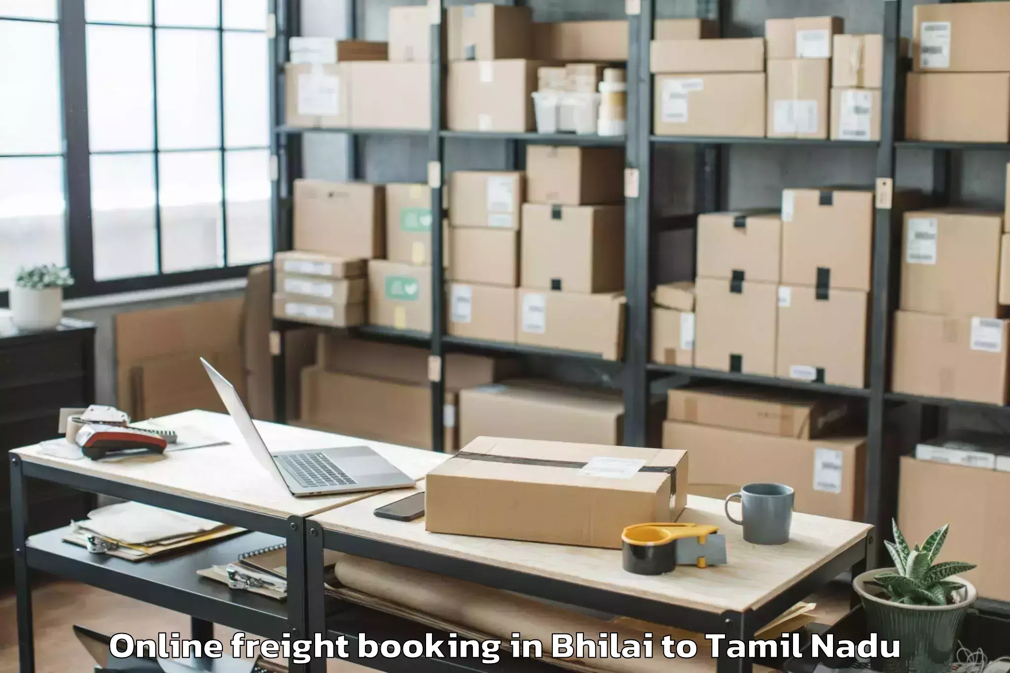 Trusted Bhilai to Periyapattinam Online Freight Booking